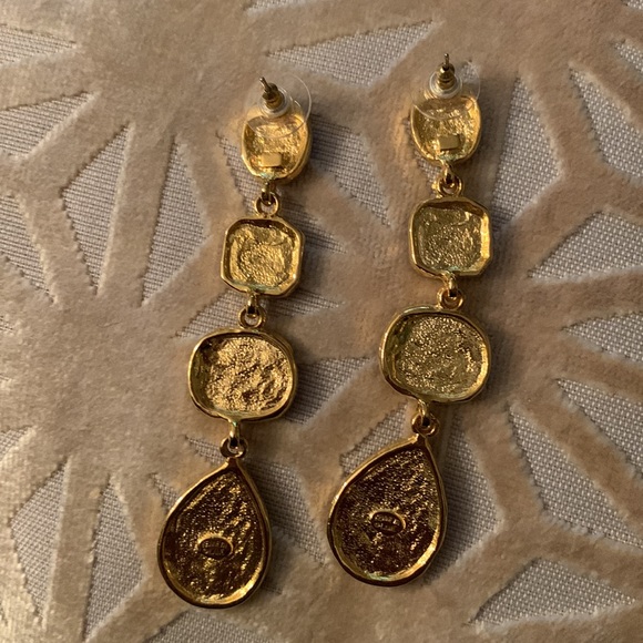 Kenneth Jay Lane - Black Enamel Four Drop Earring - Picture 3 of 4